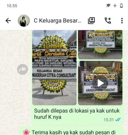 Pengiriman Papan Bunga Duka Pondok Aren